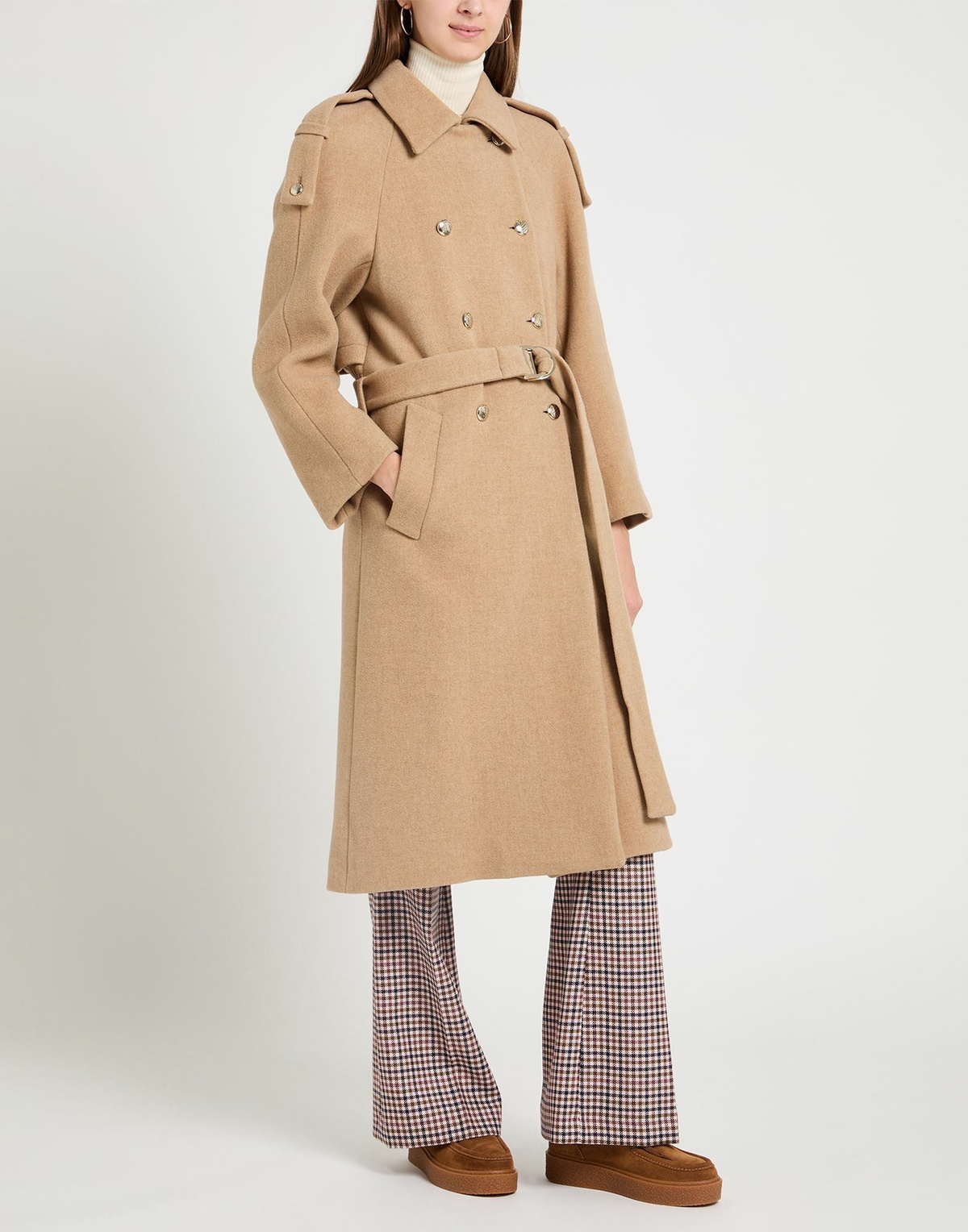 Maje Womens Coat in Camel