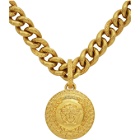 Versace Gold Laurel Medusa Pendant Necklace
