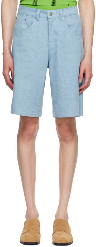 Photo: Theophilio SSENSE Exclusive Blue Denim Shorts