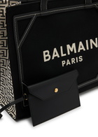 Balmain B-Army Medium Logo Canvas Tote - Black - One Size