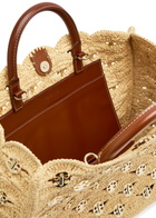 Rabanne Sac A Main Embellished Raffia Tote bag - Natural - One Size