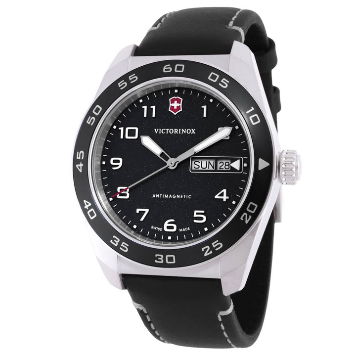 Photo: Victorinox Swiss Army Quartz Black Dial Mens Watch 242041