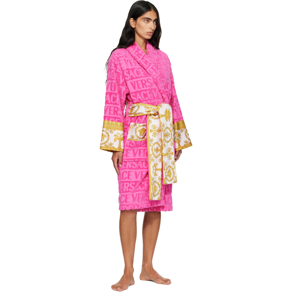 Versace Pink 'I Heart Baroque' Bathrobe