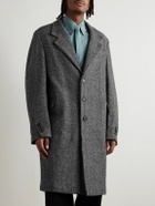 Givenchy - Herringbone Wool-Blend Coat - Gray