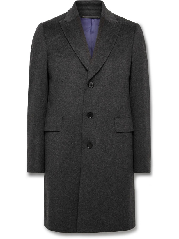 Photo: Paul Smith - Slim-Fit Wool and Cashmere-Blend Overcoat - Gray