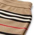 Burberry - Striped Merino Wool Drawstring Shorts - Camel