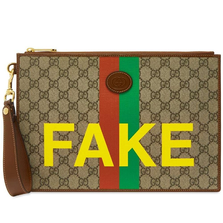 Photo: Gucci Fake/Not Supreme Logo Organiser Pouch