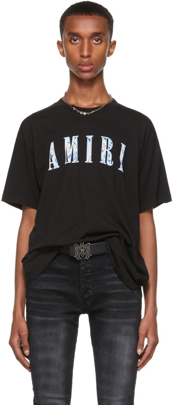 Photo: AMIRI Black Paisley Core Logo T-Shirt