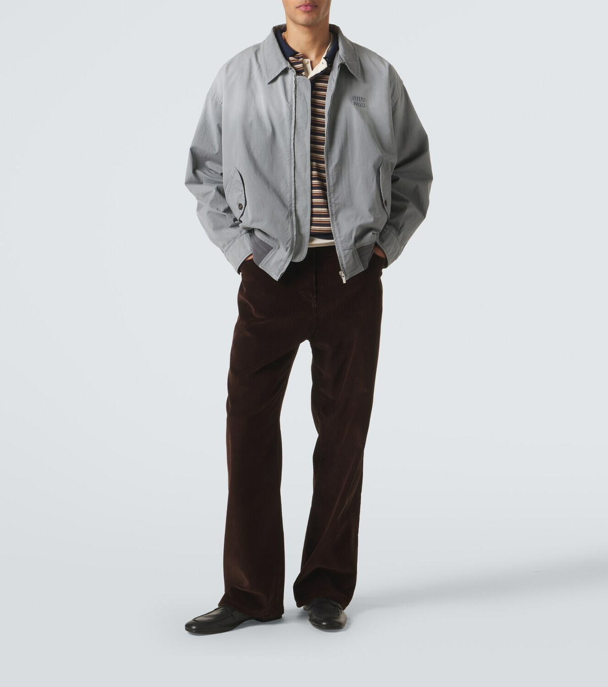 Miu Miu Cotton gabardine blouson jacket