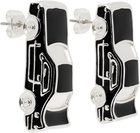 Marland Backus Silver & Black Traffic Jam Earrings