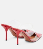 Alaïa Cœur patent leather and PU mules