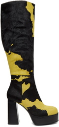 Sinead Gorey Yellow Cow Print Boots