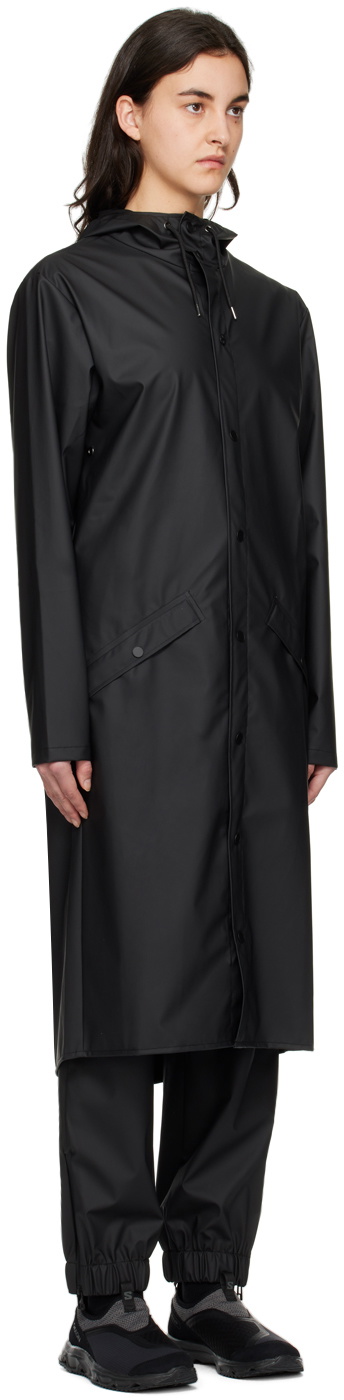 RAINS Black Longer Coat