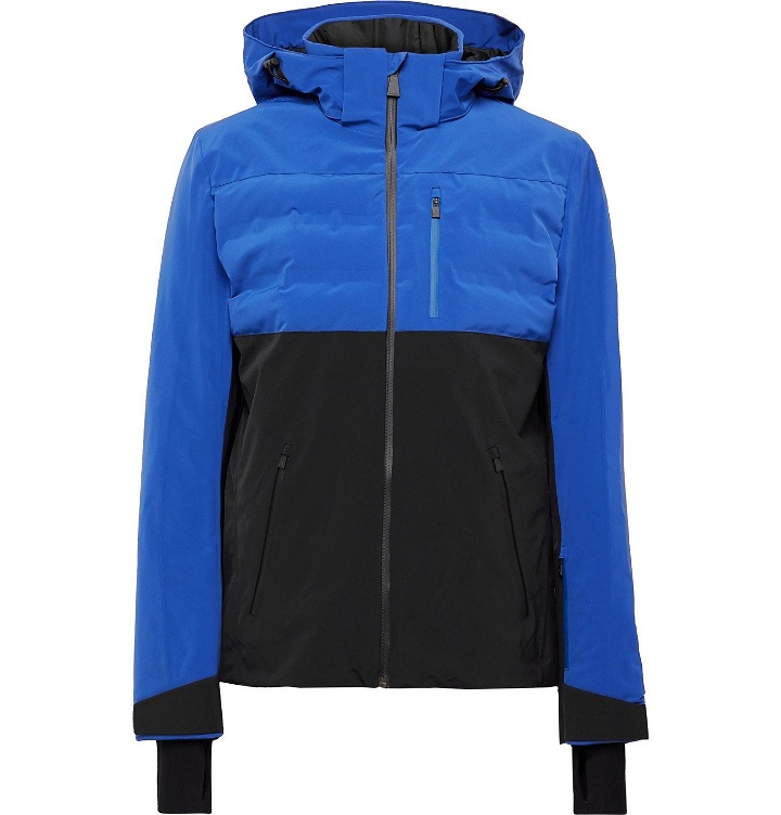 Photo: Aztech Mountain - Ajax Waterproof Colour-Block Padded Quilted Ski Jacket - Blue