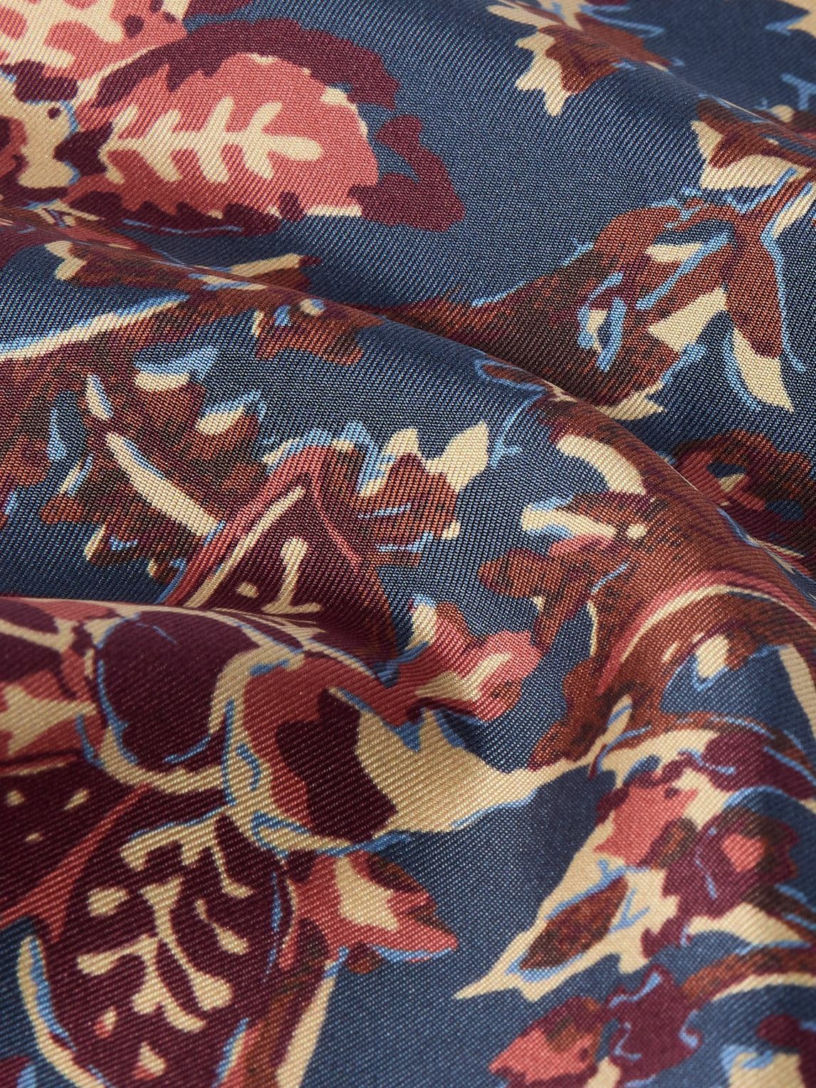 Favourbrook - Charleston Floral-Print Silk-Twill Pocket Square
