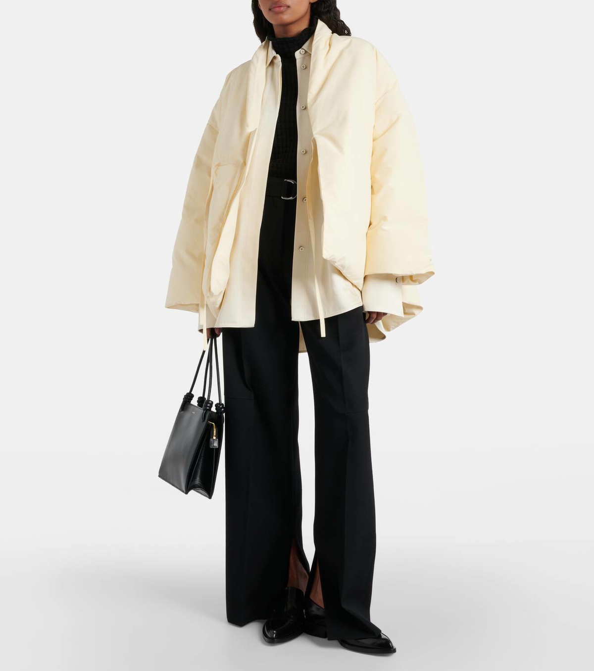 Jil Sander Tie-detail down jacket