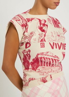 Vivienne Westwood Justine Printed Cotton and Cashmere-blend T-shirt White