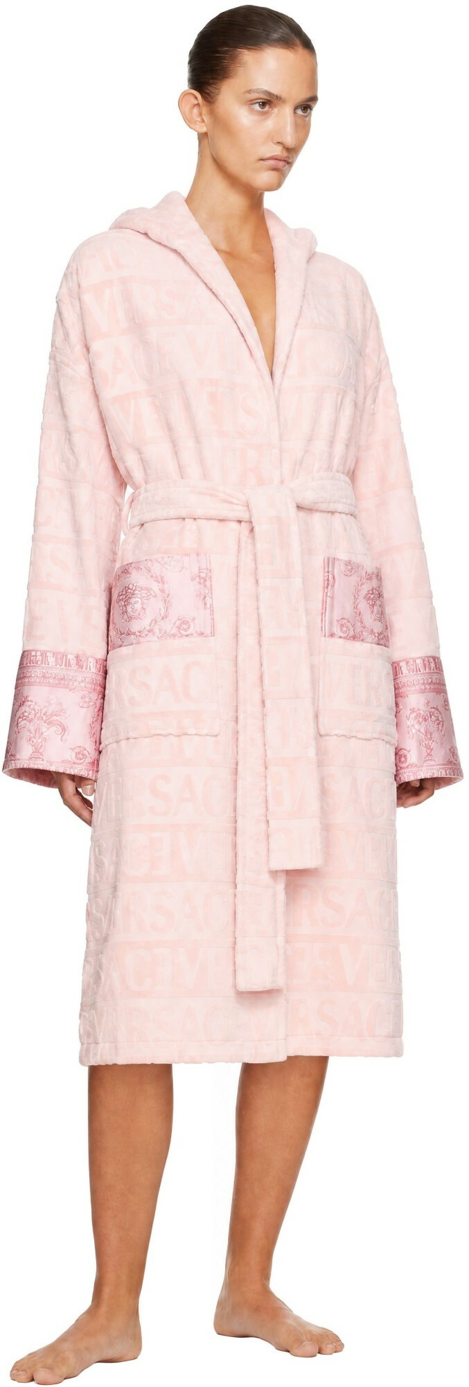 Versace Pink 'I Heart Baroque' Bathrobe