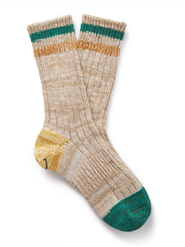 Photo: KAPITAL - Intarsia Cotton and Hemp-Blend Socks