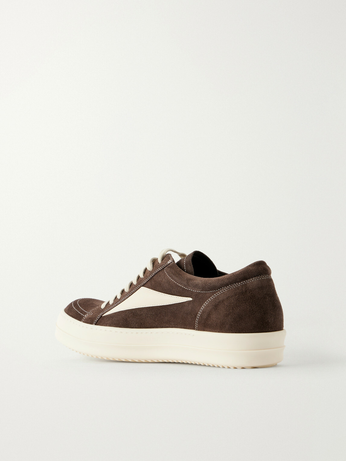 Rick Owens - Vintage Full-Grain Leather-Trimmed Suede and Rubber Sneakers - Brown