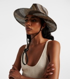 Ruslan Baginskiy Striped straw fedora