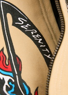 Warren Lotas Garage Printed Work Canvas Jacket Beige