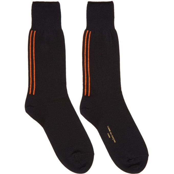 Photo: Comme des Garcons Homme Black Striped Socks