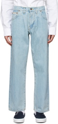 Noah Blue Pleated Jeans