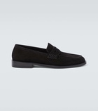 Manolo Blahnik Perry suede penny loafers