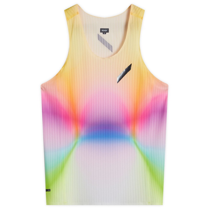 Photo: SOAR Men's Race Vest in Summer Rainbow
