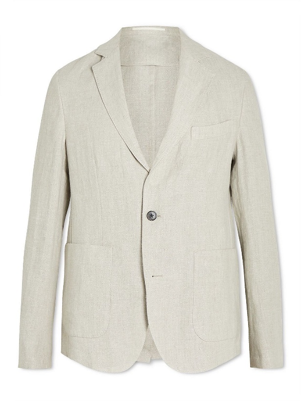 Photo: Officine Générale - Unstructured Linen Suit Jacket - Neutrals