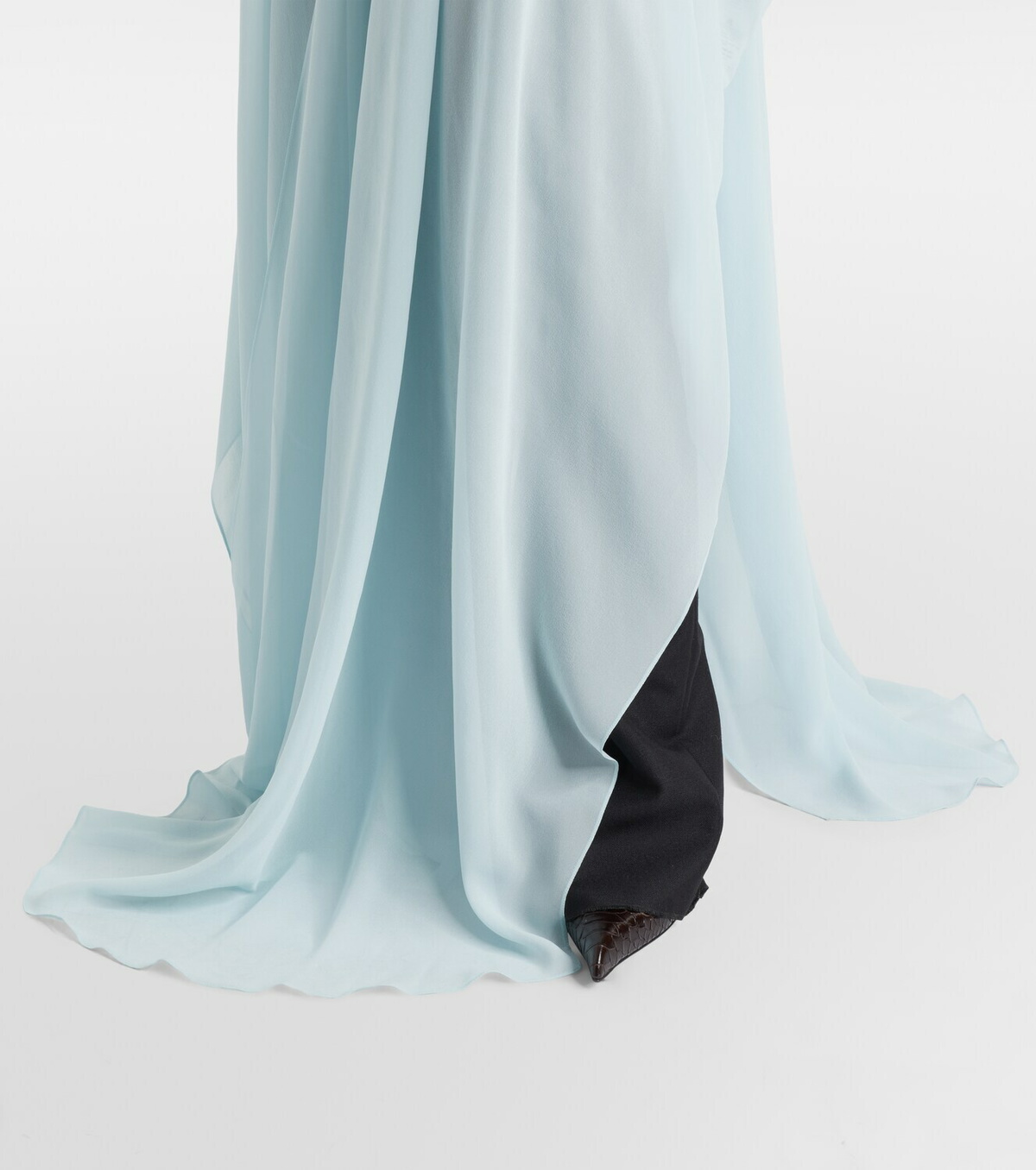 Tom Ford Leather-trimmed silk kaftan