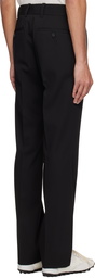 WOOYOUNGMI Black Slim Straight Trousers