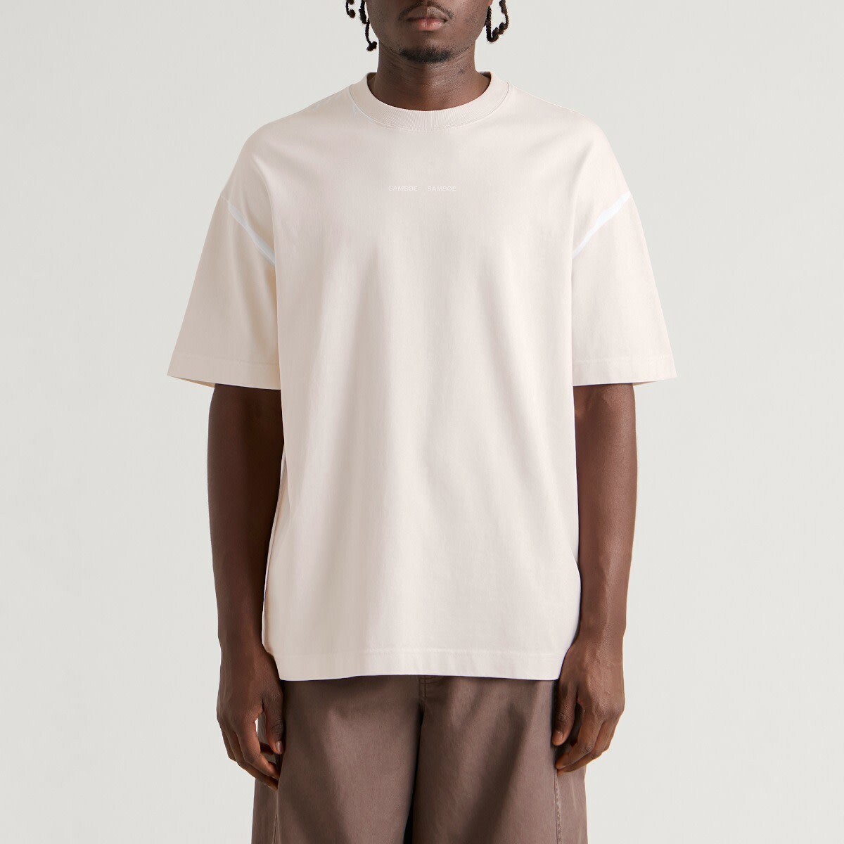 END. x Samsøe Samsøe Men's Sajason T-Shirt in Ecru