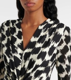 Diane von Furstenberg Libra printed gathered midi dress