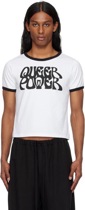 Photo: Ludovic de Saint Sernin White 'Queer Power' T-shirt