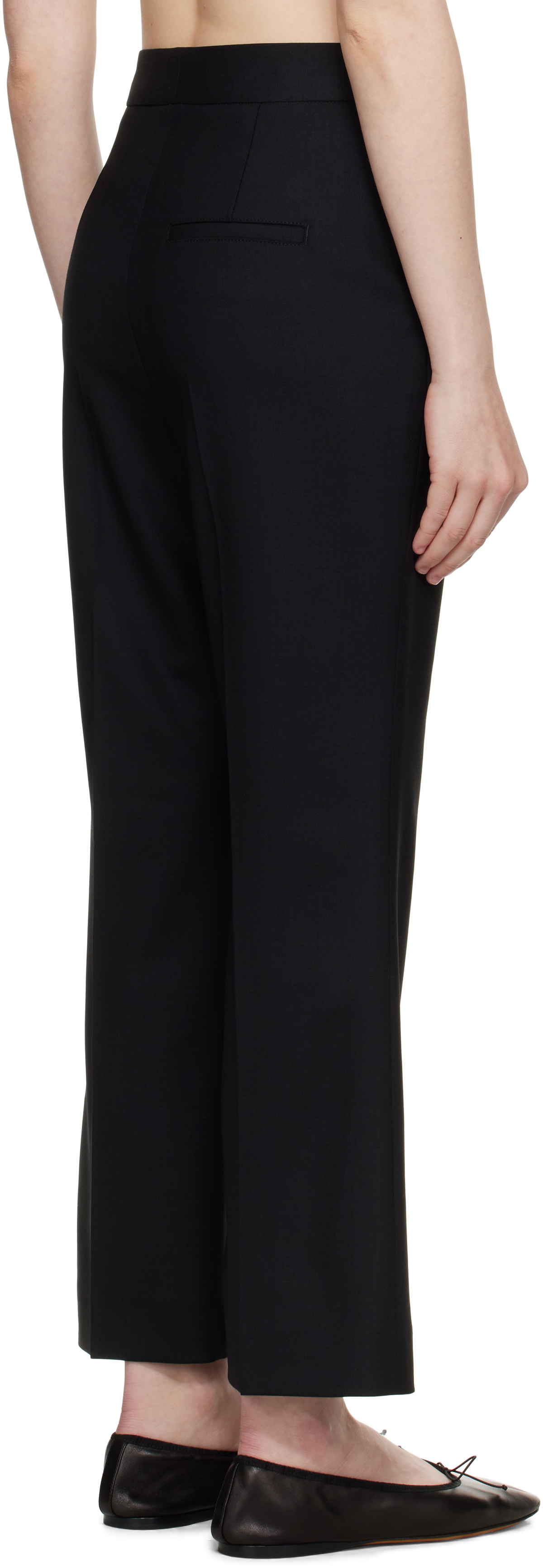 Maria McManus Black High Waisted Crop Trousers
