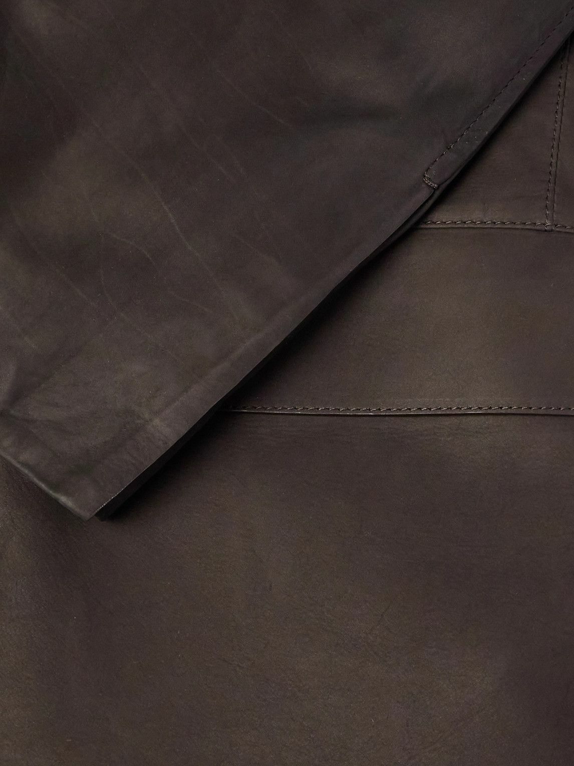 Zegna - Nehru-Collar Nubuck Jacket - Brown