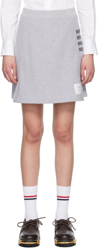 Photo: Thom Browne Gray Box Pleat Miniskirt