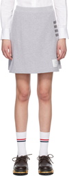 Thom Browne Gray Box Pleat Miniskirt