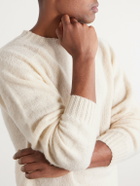 Drake's - Brushed Shetland Wool Sweater - Neutrals