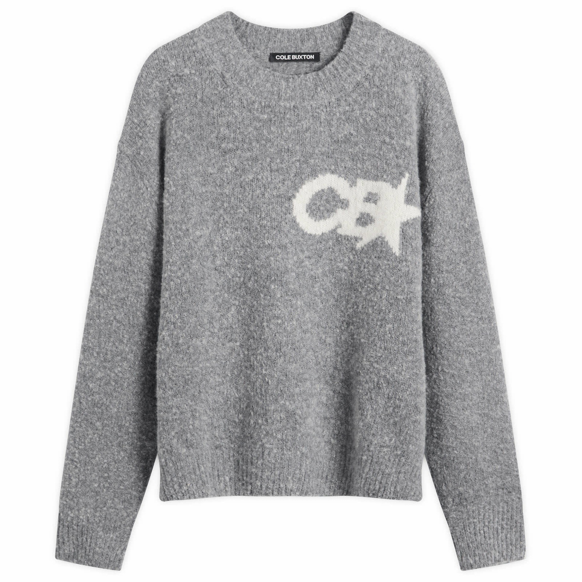 Cole Buxton Men's CB Star Knit Sweater in Grey