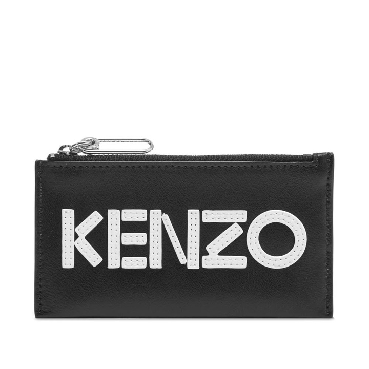 Photo: Kenzo Leather Logo Zip Card Wallet