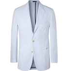 Rubinacci - Light-Blue Striped Cotton-Seersucker Blazer - Men - Blue