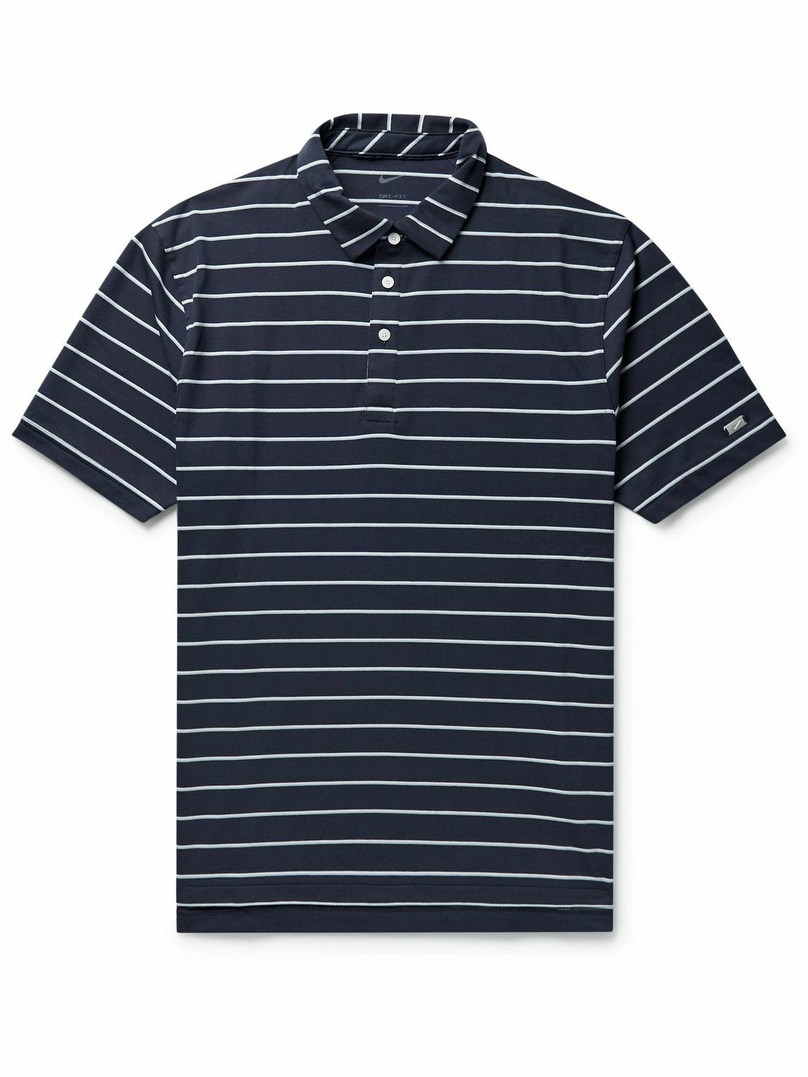 timer atomair Vaag Nike Golf - Player Striped Dri-FIT Golf Polo Shirt - Blue Nike Golf