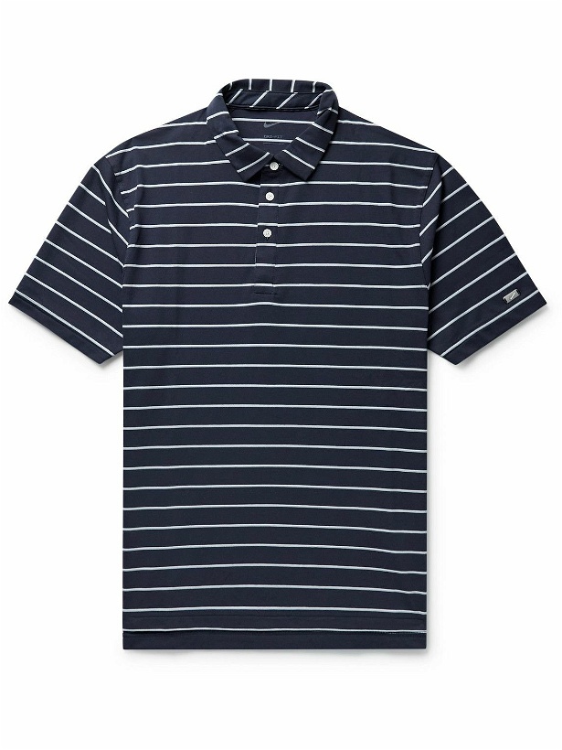 Photo: Nike Golf - Player Striped Dri-FIT Golf Polo Shirt - Blue