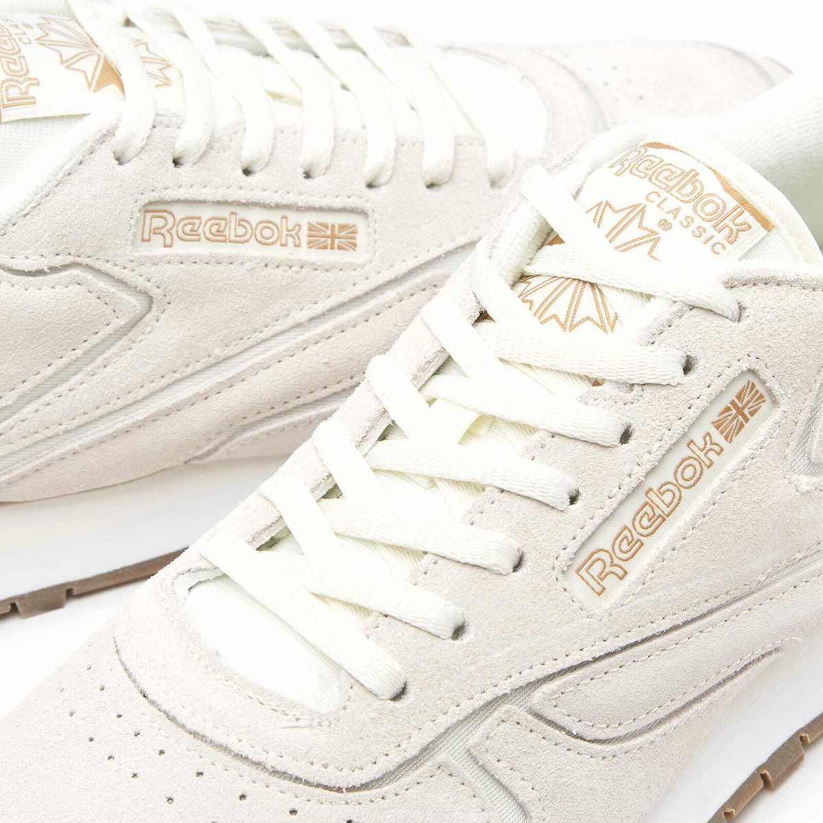 Reebok Women s Classic Leather Sneakers in Chalk White Rubber Gum Reebok