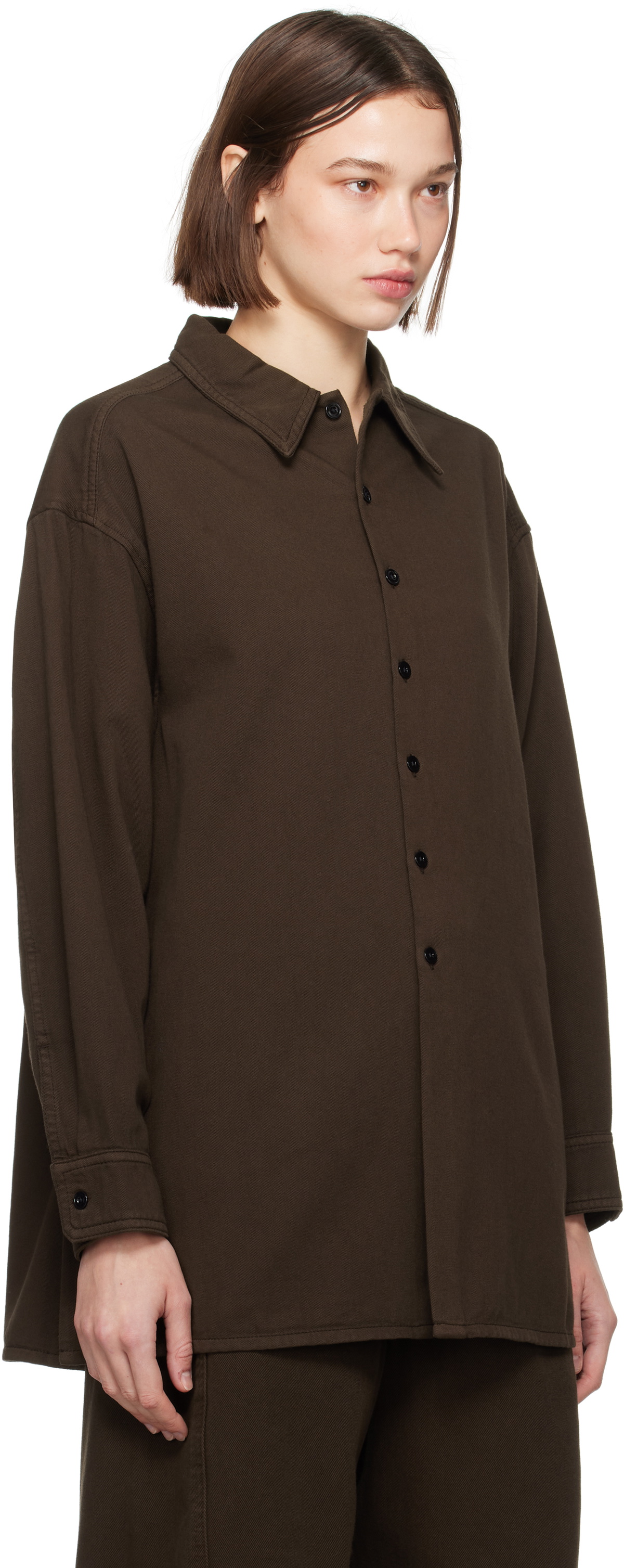 シャツ Lemaire Coffee brown cotton shirt Lemaire Coffee Brown Cotton Shirt スーツ 通販 | italist