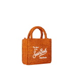 MC2 Saint Barth Mini Vanity Orange Raffia Bag With Front Embroidery