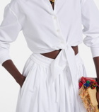 Dolce&Gabbana Cropped cotton poplin shirt